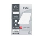  Fiches bristol blanches petits carreaux 10x15cm x100 EXACOMPTA 