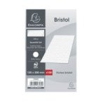  Fiches bristol blanches petits carreaux 12,5x20cm x100 EXACOMPTA 