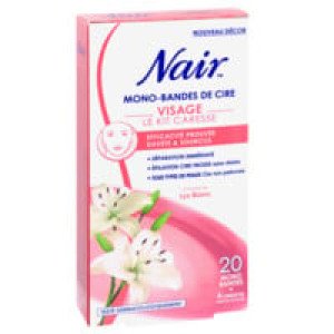  Mono-bandes de cire froide/visage NAIR 