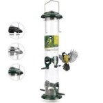  Mangeoire Oiseaux Exterieur 39cm - Distributeur Graines Oiseaux, Mangeoire À Oiseaux Distributeur Suspendu Imperméable D 