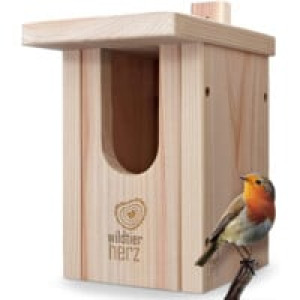  Wildtier Herz Nichoir Oiseaux Exterieur Pour Rouge-gorge & Co. - Nichoir Rouge Gorge En Bois Massif, Nid Oiseau, Nichoir 