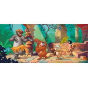  Disney Affiche Le Livre De La Jungle Vert, Beige Et Bleu - 600883 - 202 X 90 Cm 