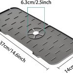 Protection Anti-Éclaboussures en Silicone pour Évier, Bac Récupérateur d'Égouttement, Accessoires d'Évier, Tapis de Robinet Absorbant les Éclaboussure