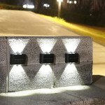 Applique Murale Solaire à 4 LED pour l'Extérieur - Lumière Chaude, Étanche, Idéale pour la Décoration de Jardins et de Cours, Vendu par Winplle Shop