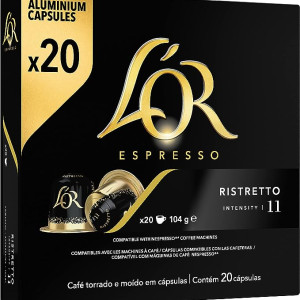 Café Capsules Compatibles Nespresso Ristretto Intensité 11 L'OR ESPRESSO - La Boite de 20 Capsules