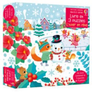  L'hiver En Fête - Mon Petit Coffret Livre Et 3 Puzzles 