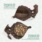  Wildlife Friend Abreuvoir Oiseaux Exterieur - Résistant Aux Intempéries - Bain, Mangeoire Oiseaux Sauvage Jardin I Avec 