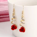 Boucle d'Oreille Pendante Spirale Élégante, Vendue par Winplle Shop