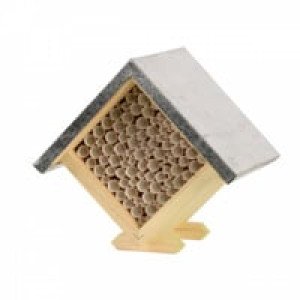  Maison À Abeilles Carrée, Hauteur 18 Cm En Bois Animallparadise 