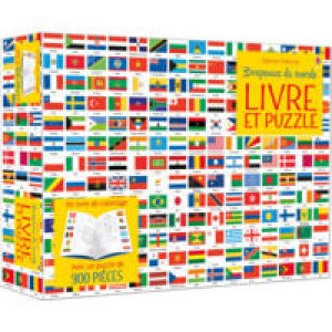  Coffret Drapeaux Du Monde (livre Et Puzzle) 