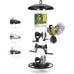  Mangeoire Oiseaux Exterieur 35cm - Distributeur Graines Oiseaux, Mangeoire À Oiseaux Distributeur Suspendu Imperméable D 