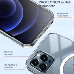 Coque MagSafe Ultra Clear Magnetic Circle pour iPhone - Protection élégante et fonctionnelle, Vendu par Winplle Shop"